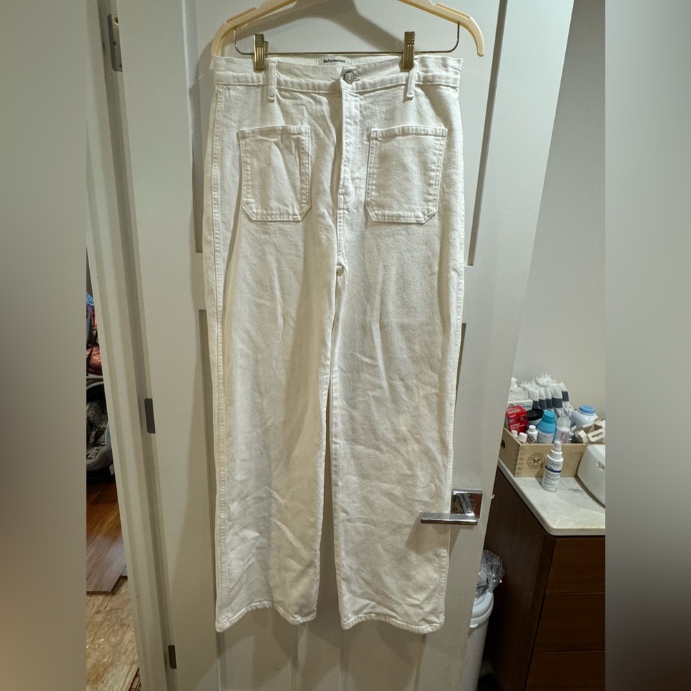 Reformation high rise wide leg jeans